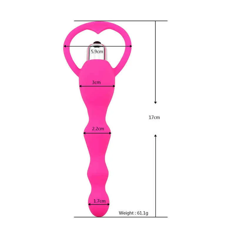 NXYバイブレーターセックス女性男性バットトイズ大人女性男性前立腺マッサージ柔らかいシリコンビーズエロティックな機械ショップ1220