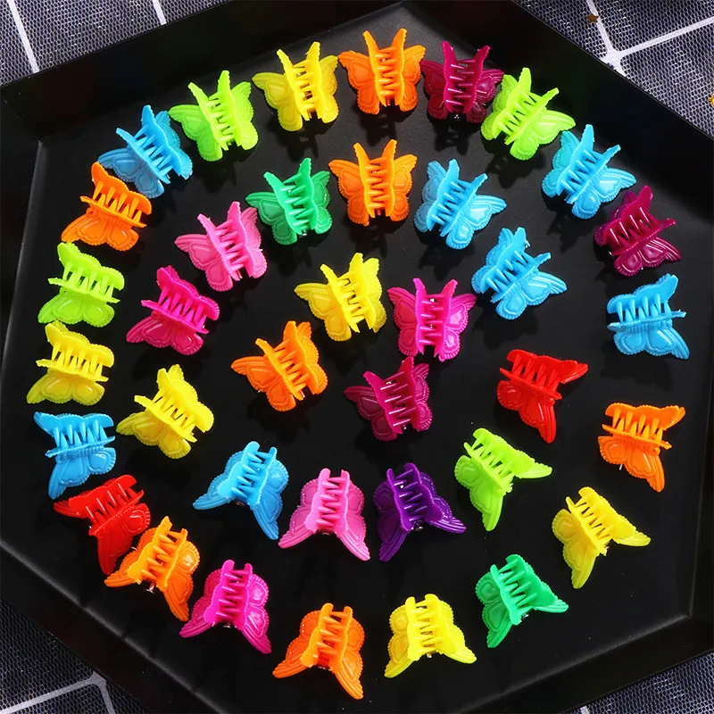 Clips HairpinCute Mixed Color Butterfly Claw Barrettes Mini Clamps Jaw Hairpin Headdress Hair Styling Accessories8339272