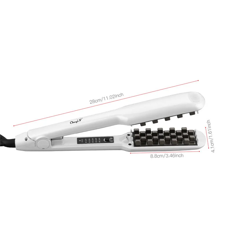 3D Grid Crimper Volumerizer Keramische Professionele Pluizige Gegolfde Curler Flat Iron Corn Hair Splint Perm 5-temperaturen