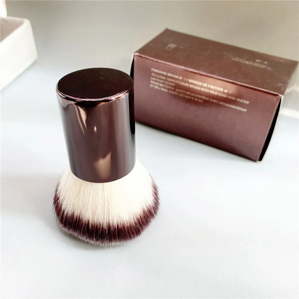 HG No7 Afwerking Make-Up Poederborstel Zachte Draagbare Blush Bronzer Kabuki Borstel Bruin Metaal Schoonheid Cosmetica Tool8349883