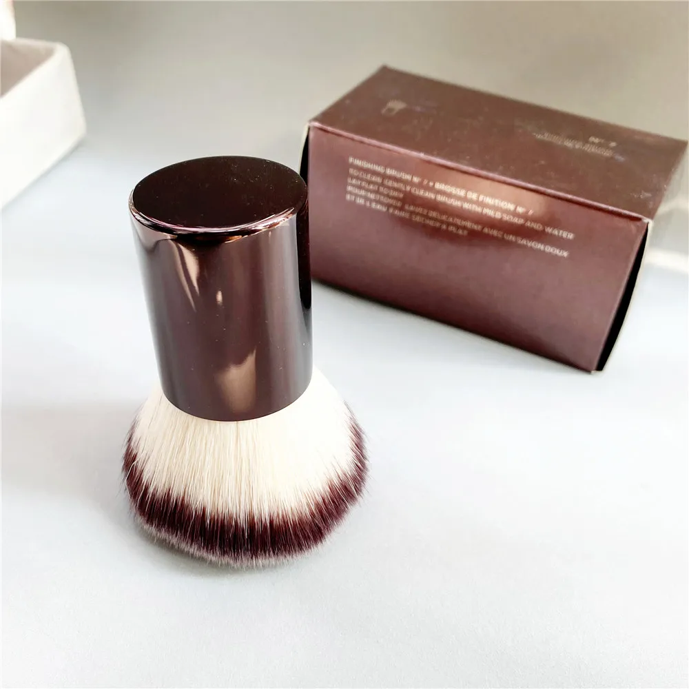 HG NO7 Finishing Makeup Powder Powder Brush Soft Portable Blush Bronzer Kabuki Brush Brown Metal Beauty Cosmetics Tool 3221412
