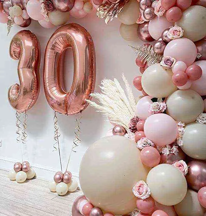 50st White Sand Balloons 10Inch baby shower ballong retro salvia grön khaki dammig rosa helium luft globos för födelsedagsfest deco w220216