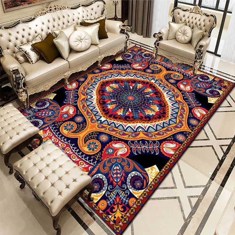 Tapis persans imprimés en Turquie, pour la maison, le salon, la zone décorative, la chambre à coucher, l'extérieur, turc, Boho, grand tapis de sol 29947475