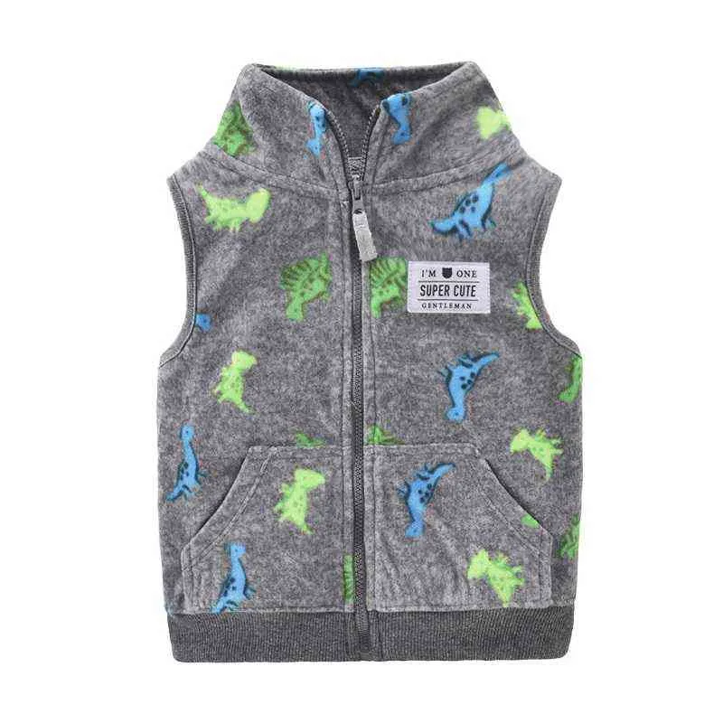 Automne Hiver Bébé Épais Gilet Filles Garçons Berbère Polaire En Peluche Toddler Cartoon Gilet Chaud Vestes 211203