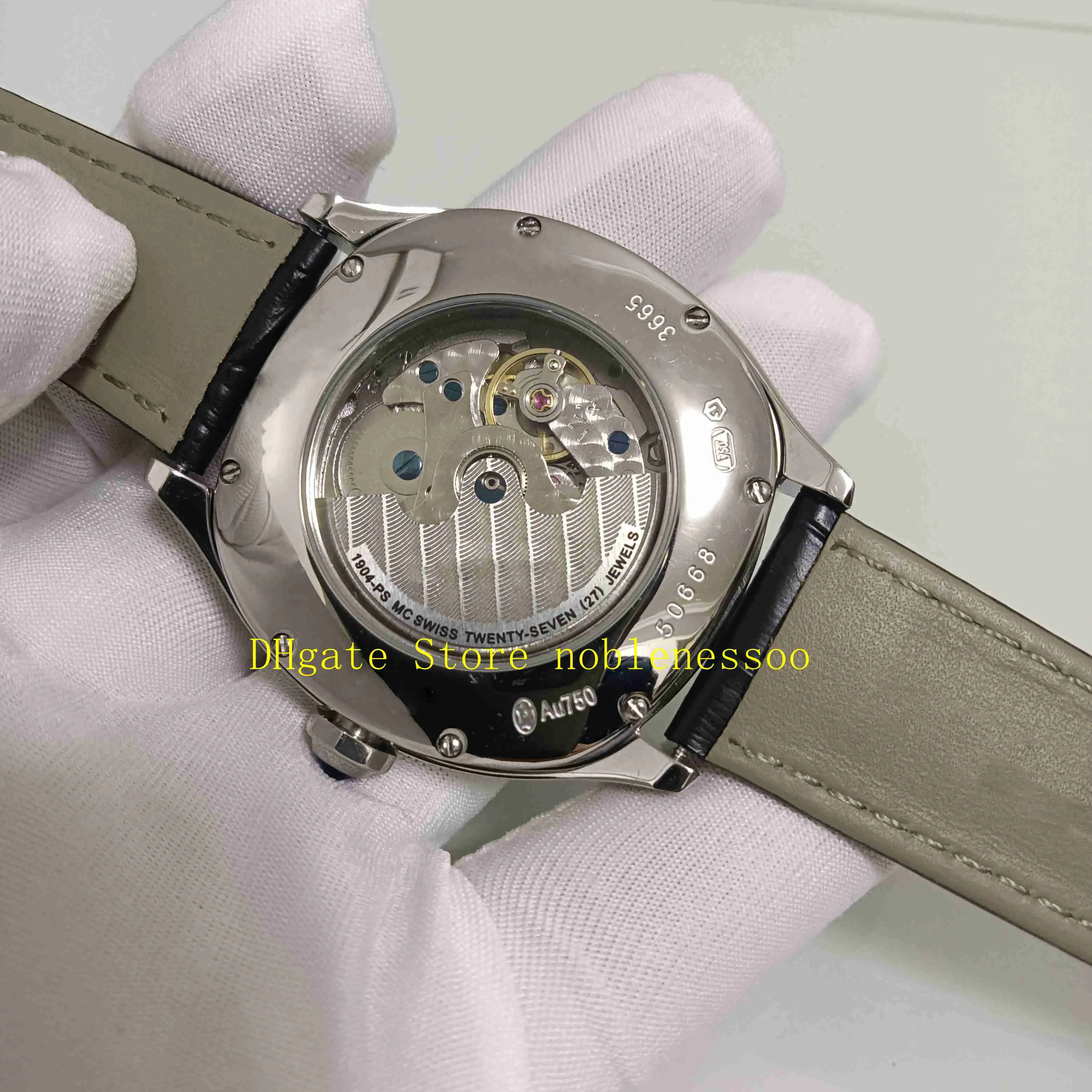 2 estilo real po com caixa original relógio masculino 40mm mostrador romano wgnm0003 wsnm0015 pulseira de couro fecho dobrável automático 229k
