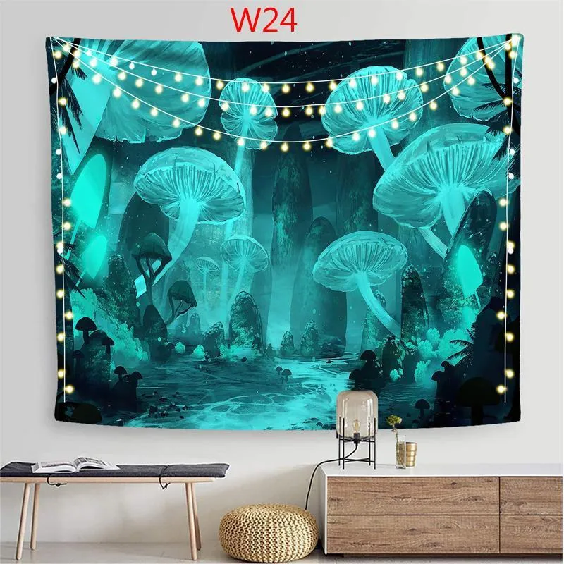 Hem Textil Tapestry Byxor Flock Hängande Tyg Bakgrund Vägg Hangande Walls Decoration Blanket Mandala Tapestries 3D Utskrift Hookahs