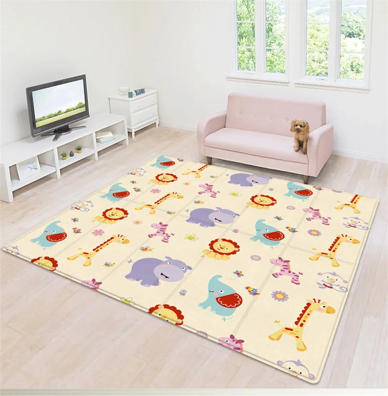 Étanche bébé tapis de jeu bébé chambre décor maison pliable enfant ramper tapis Double face enfants tapis mousse tapis jeu tapis de jeu 210320