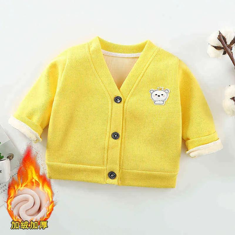 Chaquetas de invierno Chaqueta de béisbol acolchada de algodón Chaquetas cálidas para bebés y niñas Suéter de punto CC08.07 211201