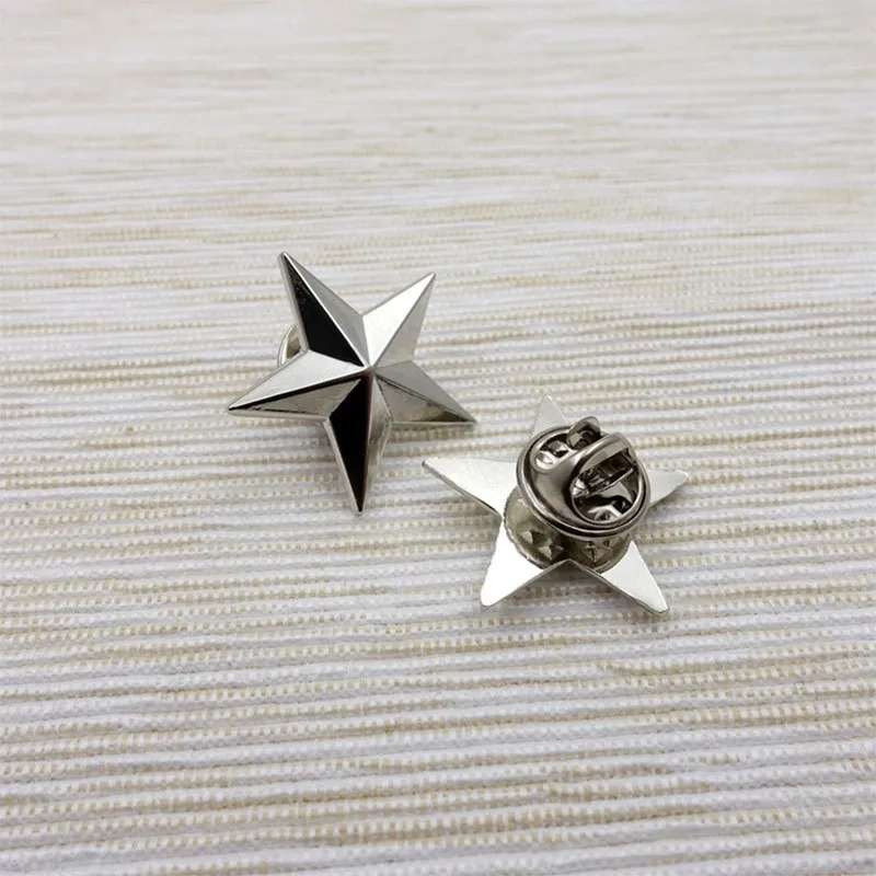 Military Badges American Soldiers Vintage Star Shape Metal Lapel Brooches Men Women Backpack Clothing Decorative Pins