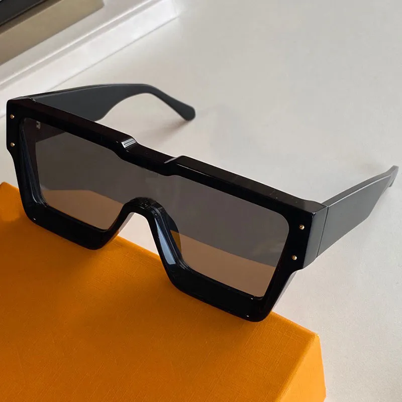 Gafas de sol de diseñador para hombre Z1547W Marco de acetato negro cristal decoración de flores de cuatro hojas gafas de vacaciones de moda de alta calidad 1547U158k