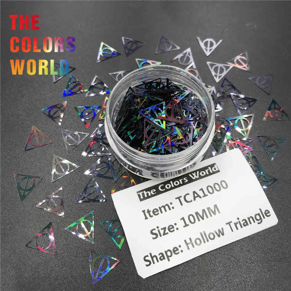 TCT-513 Creux Triangle 10MM Nail Glitter Décoration Tumbler Art Supplies