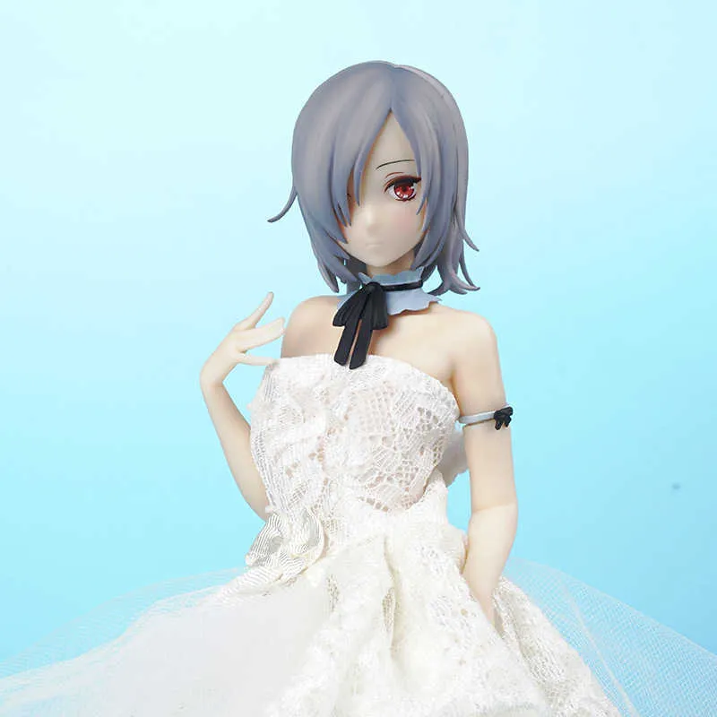 Anime siffror Akeiro Kaikitan Velvet White Wedding Dress 27cm PVC Action Figure Toy Model Toys Sexy Girl Collection Doll Gift