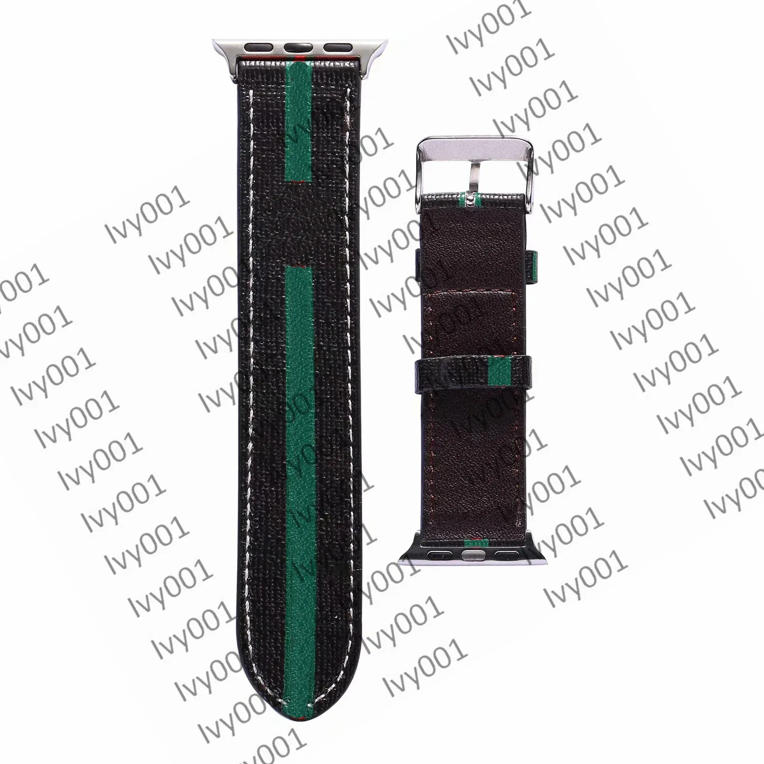 G fashion Strap Watchbands for Apple Watch Band 41mm 45mm 42mm 38mm 40mm 44mm iwatch 1 2 34 5 6 7 bands Leather Bracelet Fashion Stripes ivy001