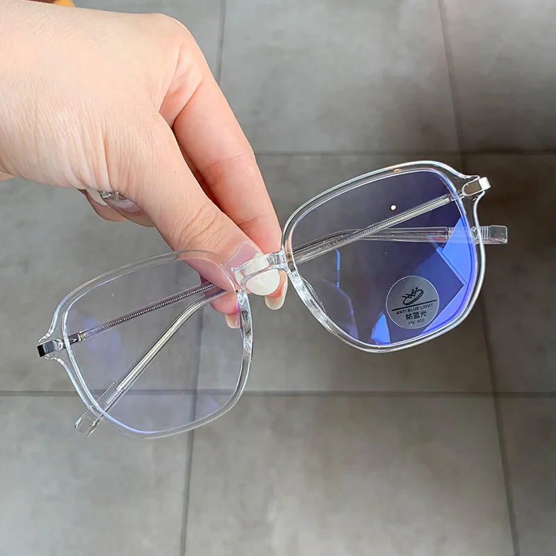 New Unisex Blue Light Blocking Computer Glasses Men Women Fashion TR90 Frame Vintage Square Eyewear Anti Rays Eyestrain Eyeglass