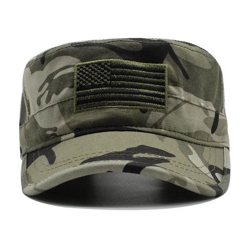 الرجال للنساء قبعة القبعة العسكرية التمويه القوات الخاصة قناع العلم الأمريكي غلاف غوراس Milites Boina Sailor Bone Gorro BRIM274L