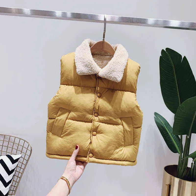 Autunno inverno Bambini Gilet Ragazzi Ragazze Più Velluto Gilet spesso Capispalla senza maniche Abbigliamento moda Bambini Giacche calde Gilet 211203