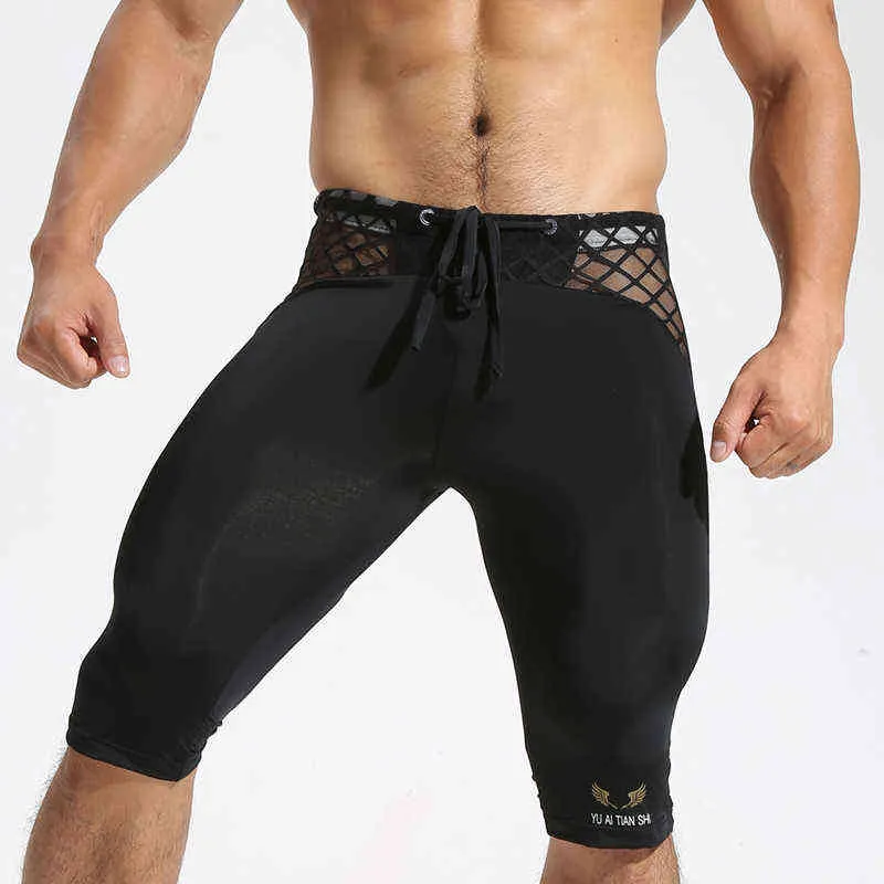 Male Running Shorts Men Quick Dry Training Fitness Compression Gym Shorts Mens Short Fitness Tight Trousers H1210