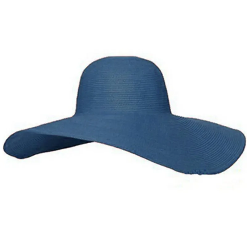 Chapeau de plage pliable à Large bord pour femmes, casquette de paille solaire, cadeau, livraison directe, C30813 Hats284M