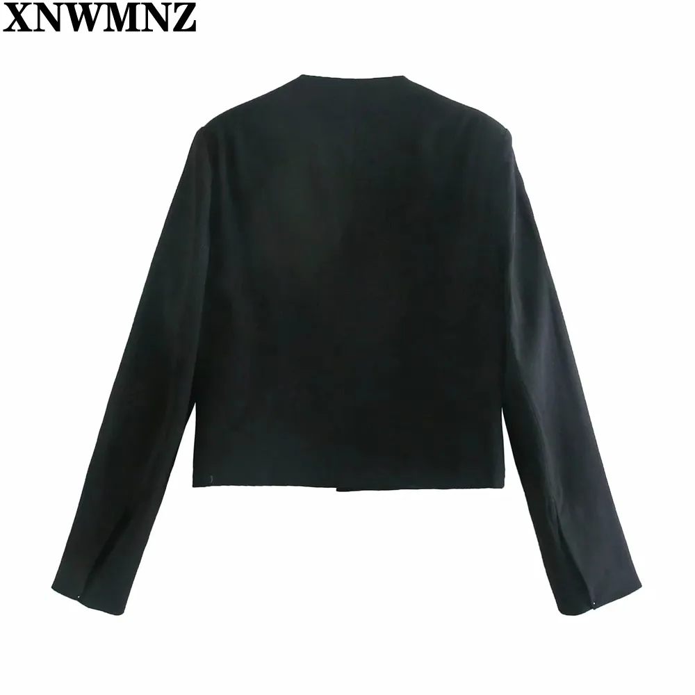 Moda feminina primavera cortada blazer com aberturas coreano solto casual mulheres blazers jaquetas trabalho wear casaco jaqueta 210520