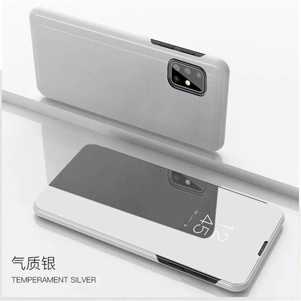 Smart Mirror Flip Phone Capas para Samsung Galaxy S21 Plus S20 Fe Note 20 Ultra S10 Lite A32 A12 A42 A52 A72 2020 5G A02S Capa