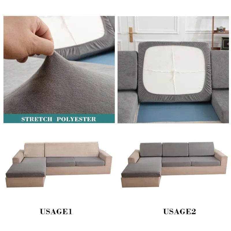 Coussin oreiller décoratif couvercle de coussin canapé en peluche pour le salon du coin du coin du siège élastique 1 2 3 4 places canapé