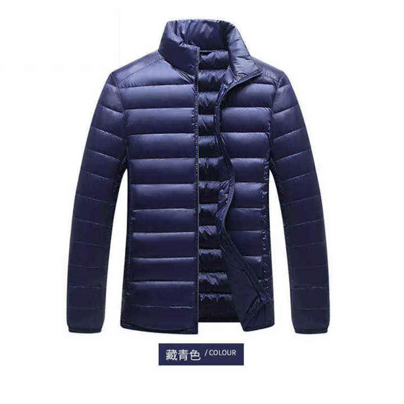 Men's winter thin jacket white duck down coat waterproof lightweight coat high quality down jacket G1108