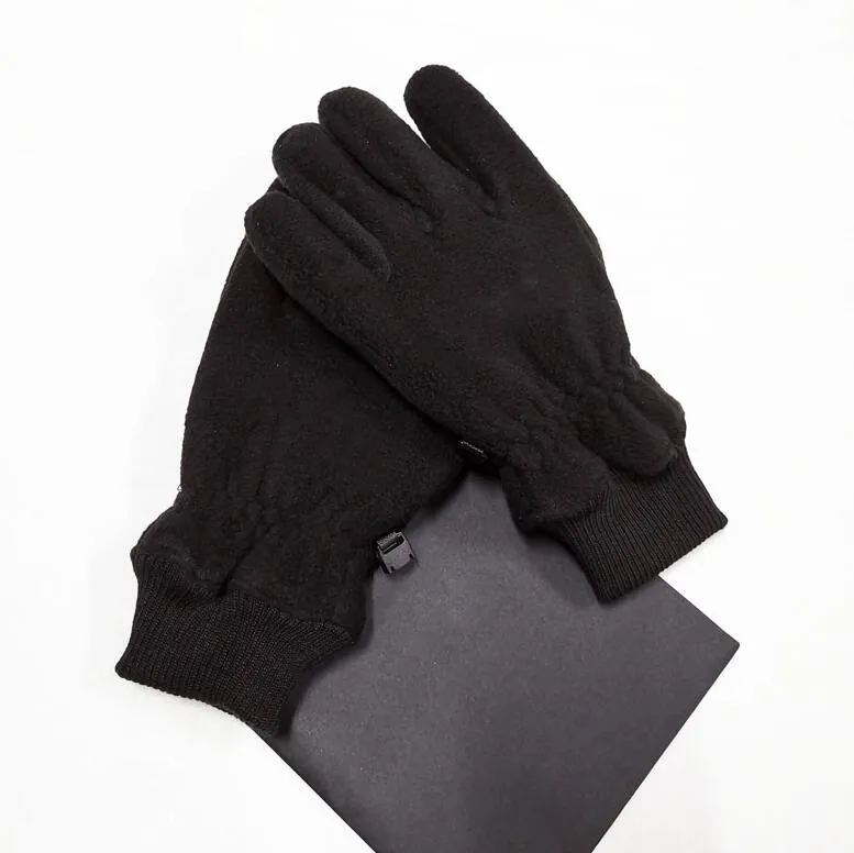 Guanti cinque dita invernali moda Pile polare da esterno Touch screen femminile capelli di coniglio pelle calda uomini e donne294g