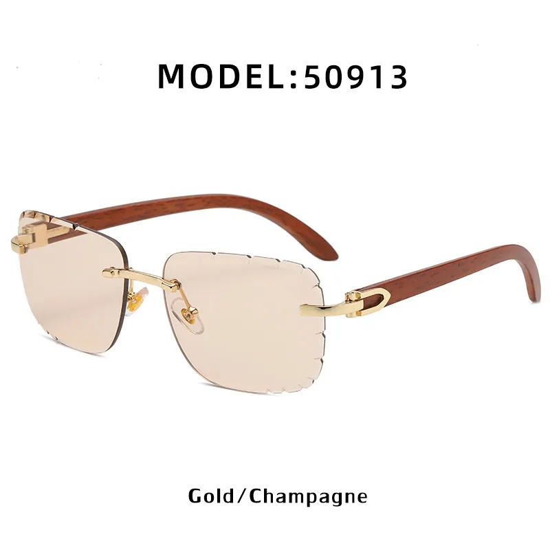 Mode vierkante zonnebril voor dames business casual elegantie brillen champagne gouden decoratie trimmen ambachtelijke bril rood vrouwelijk N249y