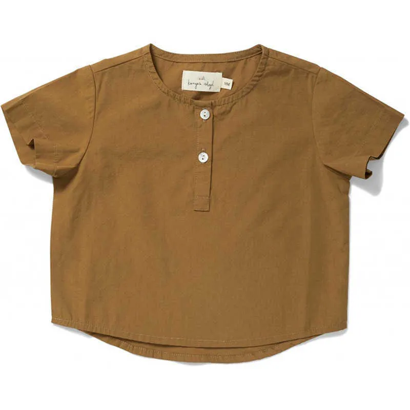 Toddler Boys Summer T Shirt och Shorts Matchande Märkesdesign Högkvalitativa Tyg Barn Lösa Toppar K * Striped 210619