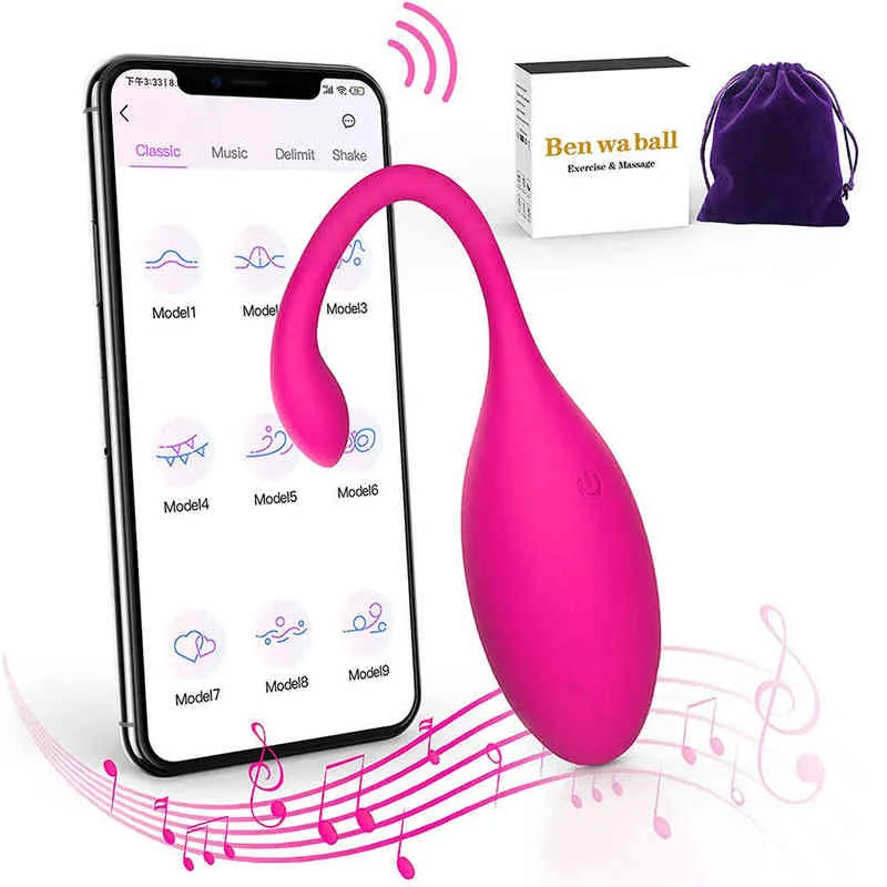 NXY Vibrators App Vibrators Télécommande sans fil Oeuf vibrant Boule vaginale g Spot Stimulateur de clitoris Vagin Kegel Ball Vibrators Sex Toys 0104