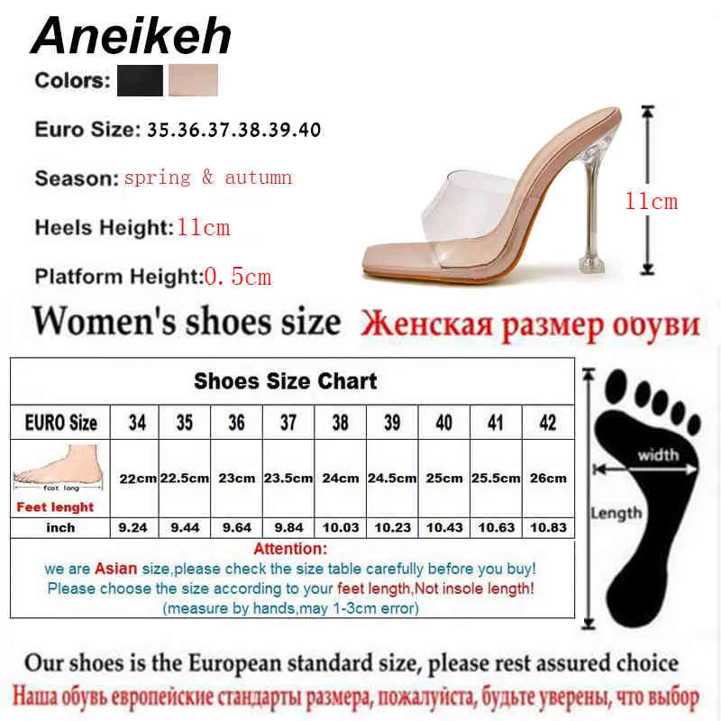 Retro Summer PVC Sandals Women Pumps Shoes 35-42 Concise Pointed Toe Thin High Heels Slippers Zapatos De Mujer 210507