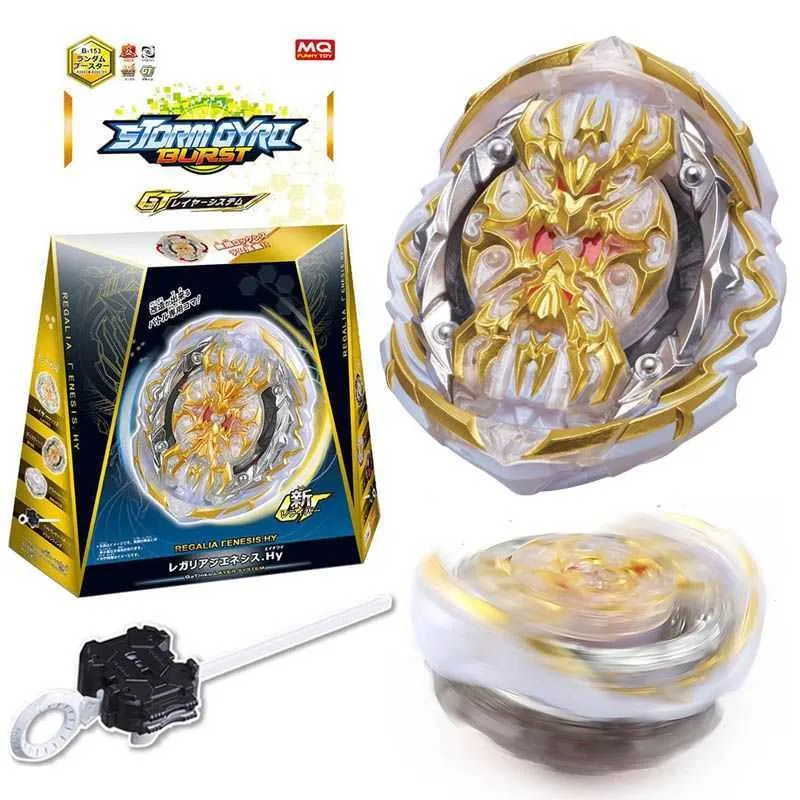 Burst Superking B-153-4 Kreisel B153-4 Gyroskop Regalia Genesis mit Lineal Launcher Metall Fusion Spielzeug Kinder Kinder Geschenke X0528