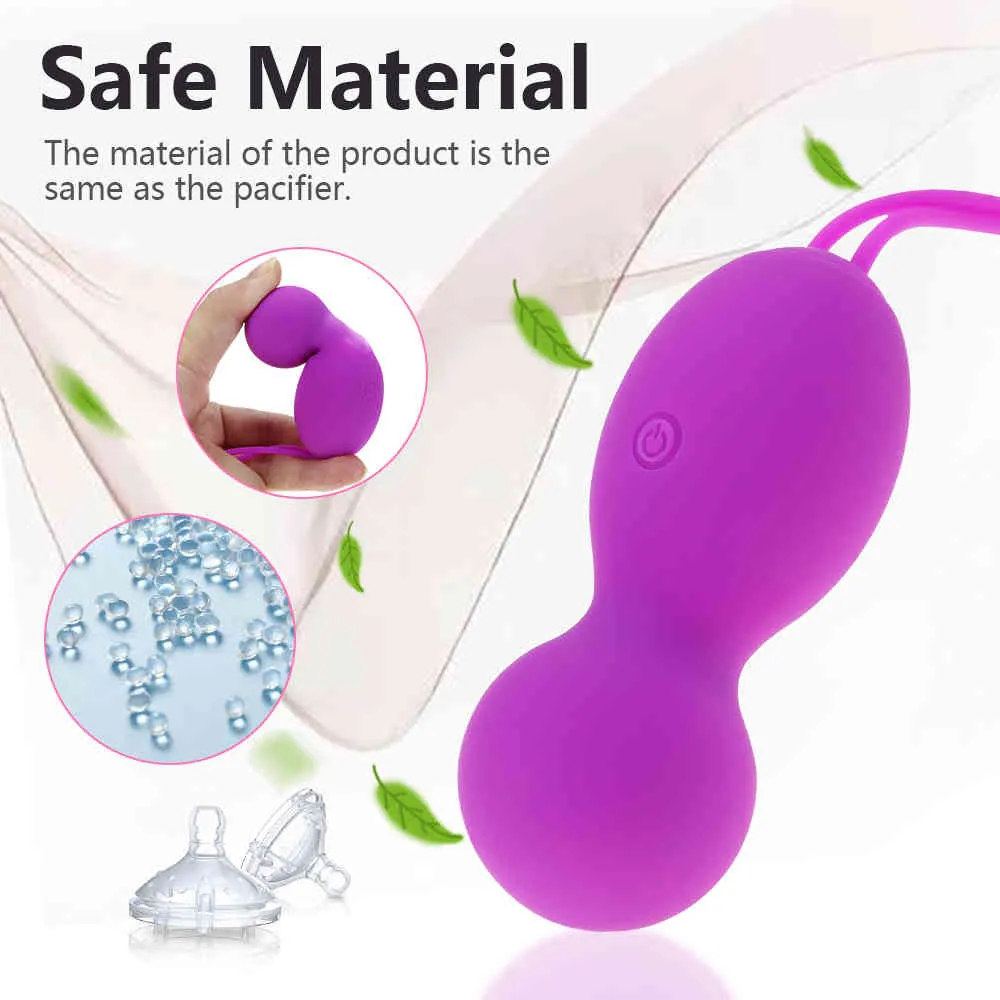 Femmes 10 Fréquence Silicone Kegal Ball Vibrator APP Bluetooth Sans Fil Télécommande Oeuf Vibrant G-spot Chatte Massage Sex Toy 210329