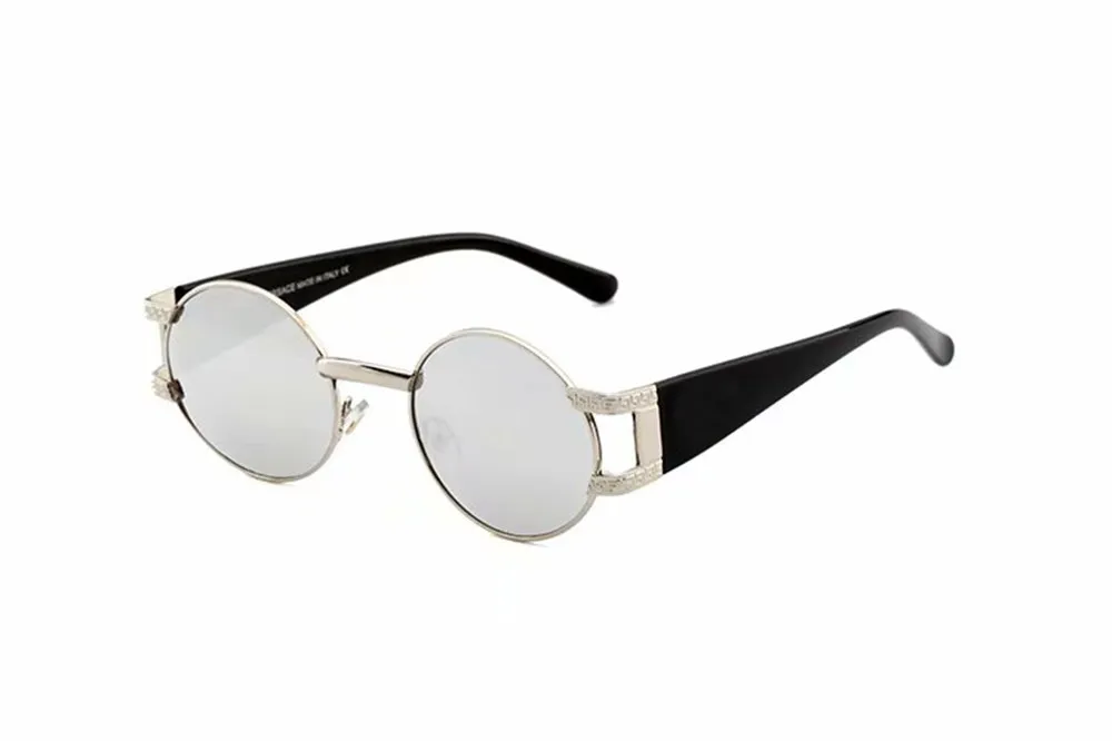 Haute qualité 919 cadre rond lunettes de soleil design lunettes lunettes hommes femmes polies sans boîte2420