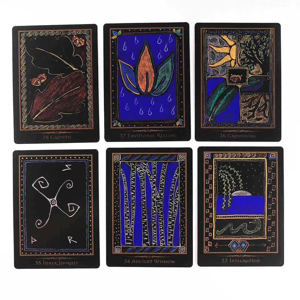 Oracles Cartões Shamanic Healing Tarot Guidance Divinate Deck Jogos de tabuleiro para a festa de família Full Color Beginners SaleB584