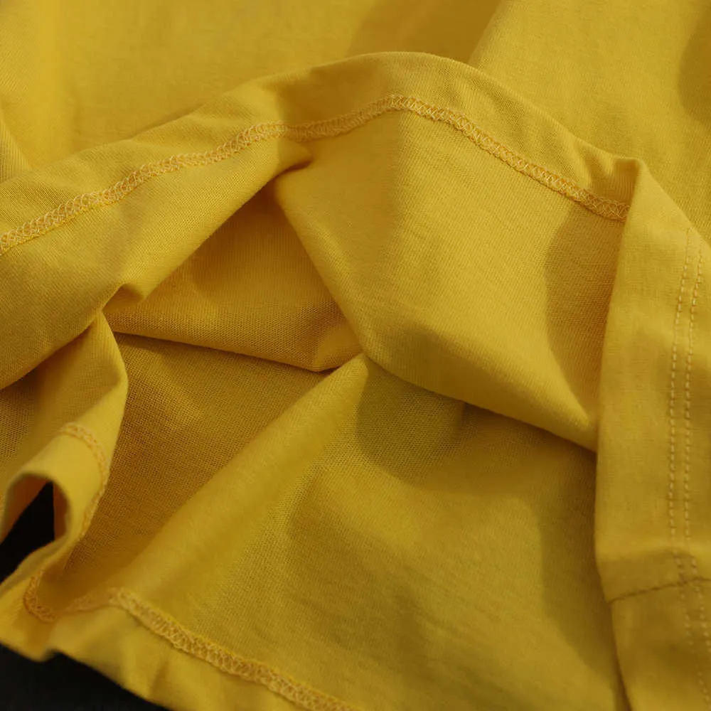 100% Katoen Mannen T-shirts Lange Shorts Twee Stuk Set Solid Color Brief Print Korte Mouw Tops + Hoge Taille Trekkoord Sweatpants 210714