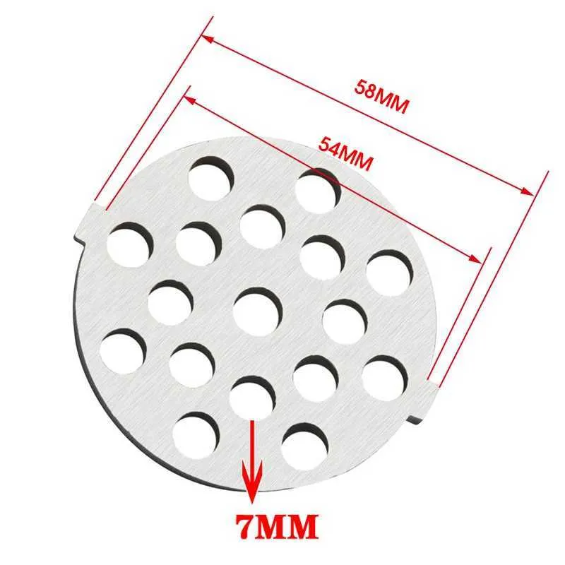 Alliage d'acier #5 #7 hachoir à viande électrique coupe lames cuisine alimentaire hachoirs à saucisses hachoirs à viande pièces cuisine robots culinaires 21227V