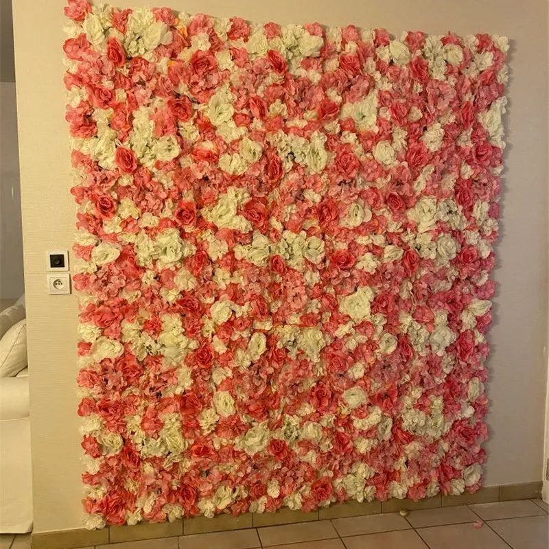 40x60 cm Silk Rose Flower Wall Home Decoration Artificial Flowers for Wedding Decoration Romantic Wedding Flowers Backdrop Decor 211630257