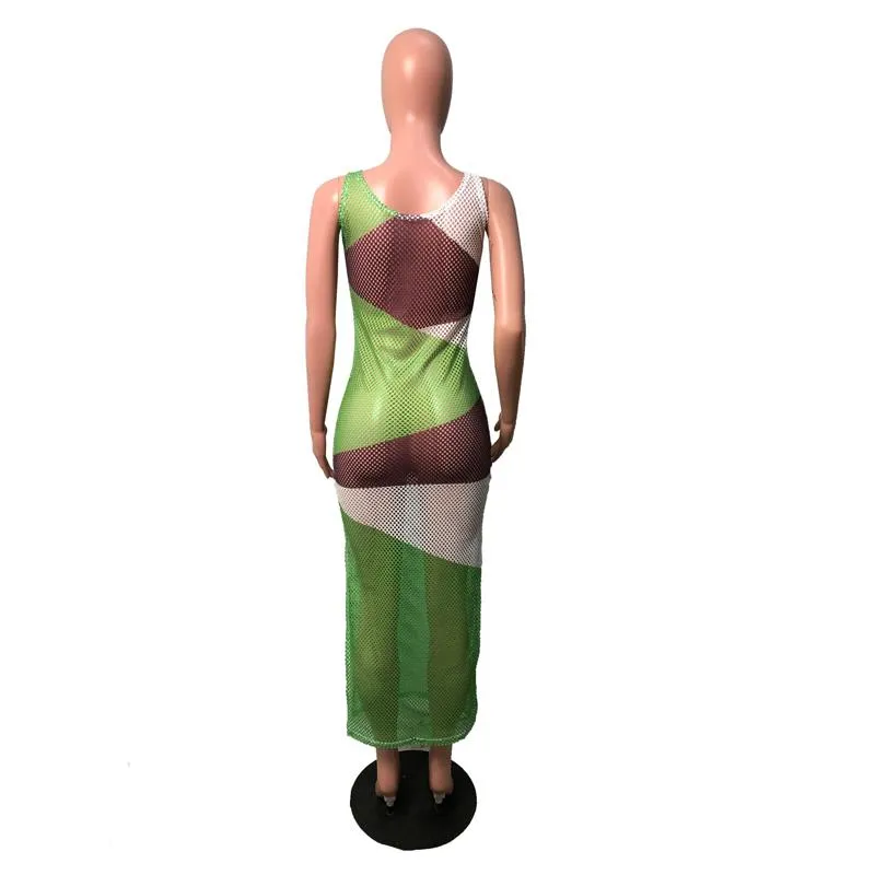 Vestido de praia de verão sexy feminino rede de peixe biquíni maiô capa ups roupa de banho até sarongs240c