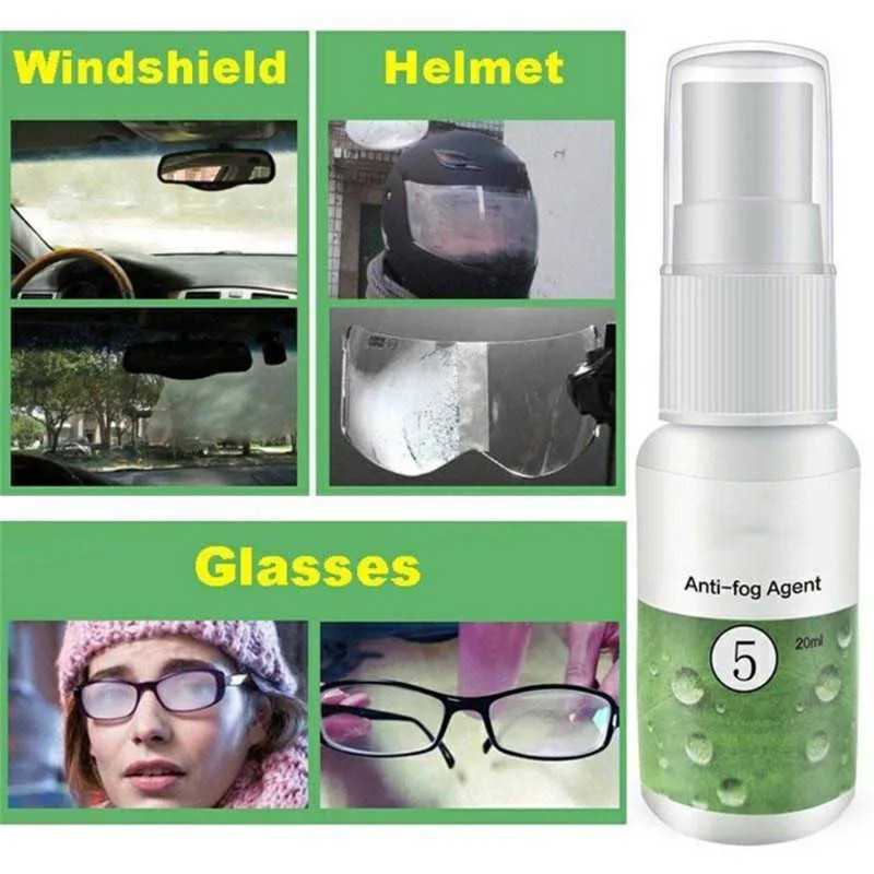 Nowy 20 ml agenta przeciw fogowi Anit-Fog Spray Windows Glass Łazienka Czyszczenie samochodu Akcesoria samochodowe Automatyczne akcesoria