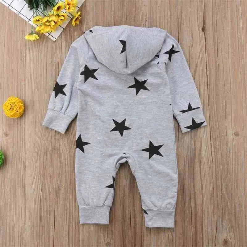 Pudcoco Babys Jumpsuits Bomull Nyfödd Spädbarn Barn Baby Boy Girl Romper Jumpsuit Kläder Outfit G1221