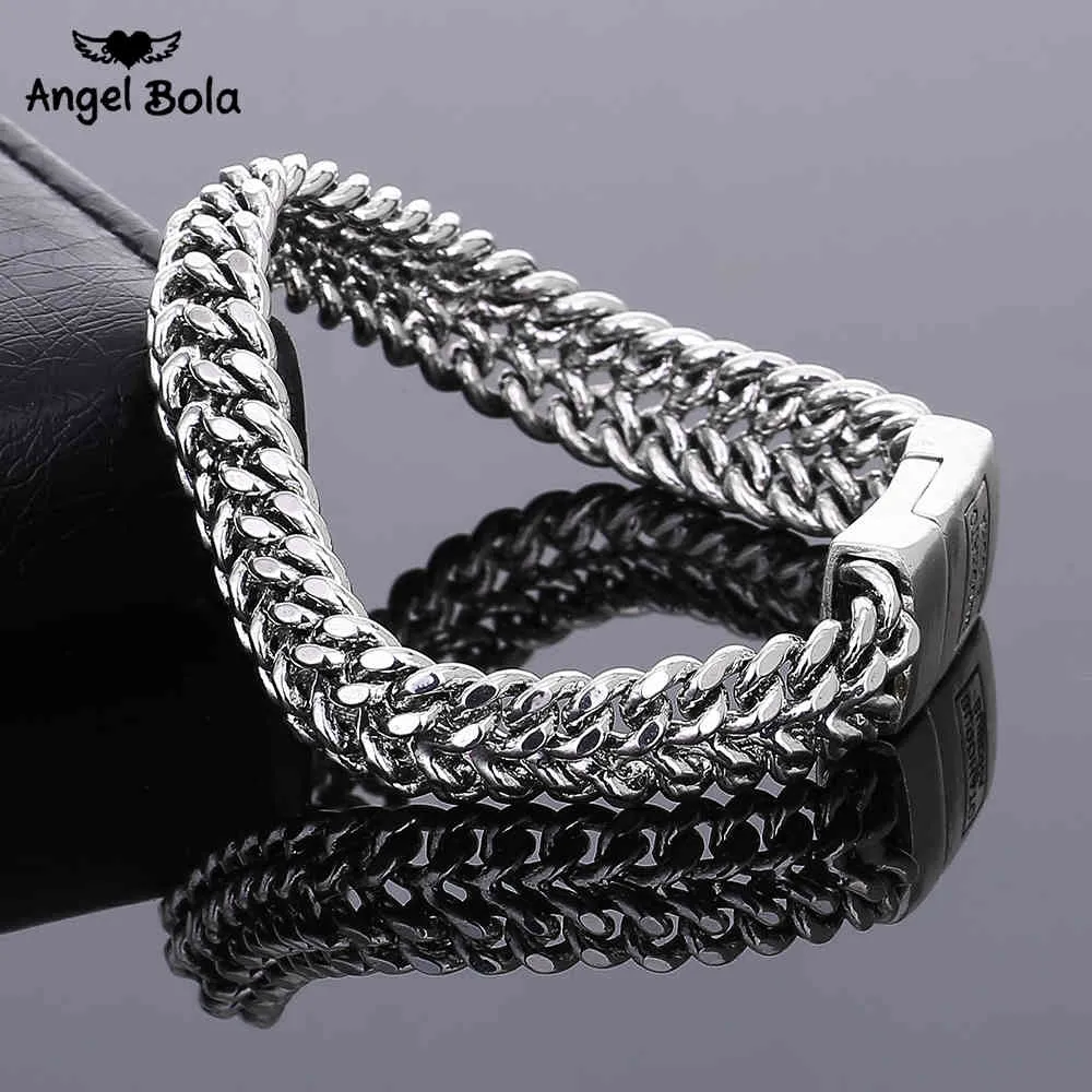 Couleur argent antique mode Punk 11.5mm largeur bouddha Bracelet pour femmes bricolage Bracelet Bracelets à breloques hommes Pulseira bijoux cadeau