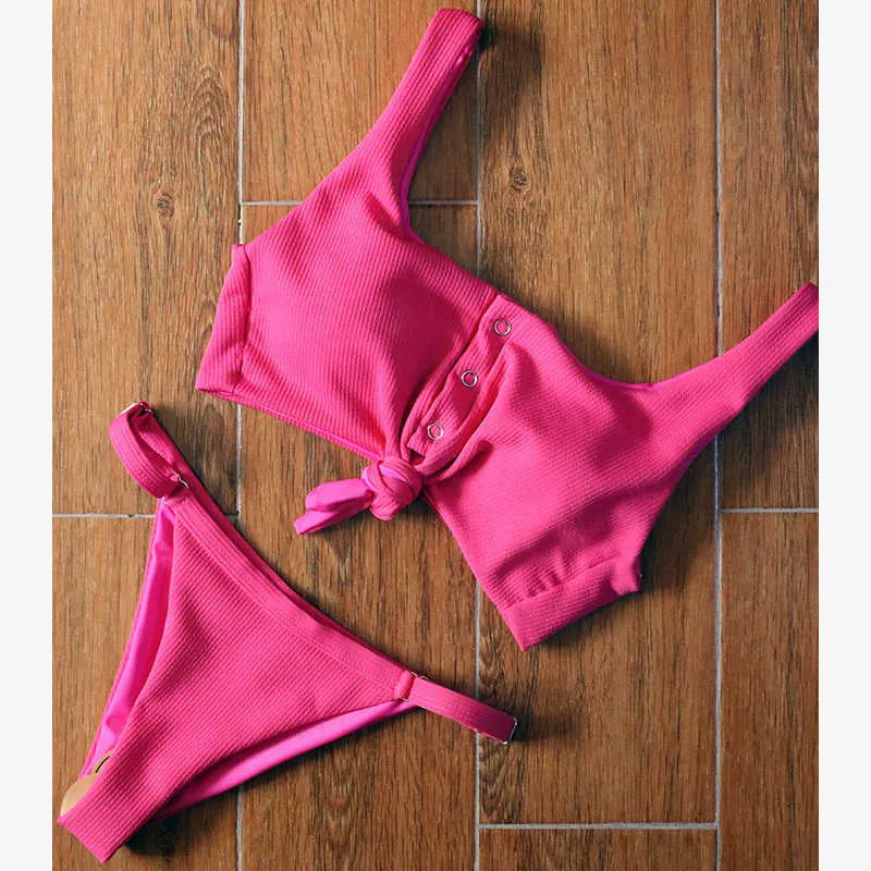 Bandaż / Brazylijski / Sexy Bikini Push Up Wyściełane Swimweear Kobiety Dwa kawałki Swimsuit Kostium kąpielowe Tankini Swimsuits 210722