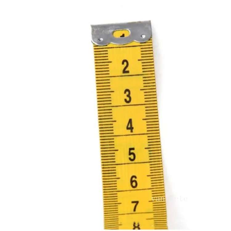 Ruban à mesurer souple de 3 m, pour couture, règle en tissu sur mesure, rubans à mesurer en tissu plat et doux, jaune T2I53267