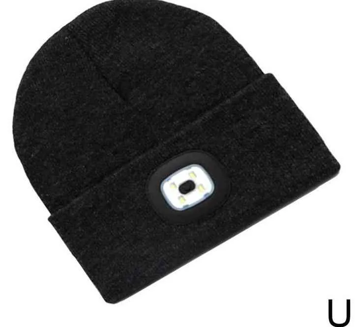 Mode automne hiver LED casquette éclairée bonnets chauds pêche en plein air course bonnet chapeau Flash phare Camping escalade casquettes