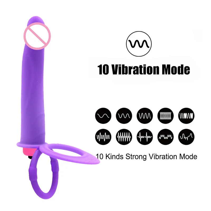 NXY Sex Products DILDOS 10 -скоростные ремешки с двойным проникновением дилдо анальный вибратор для взрослых эротические продукты магазины магазинов для мужчин пары женщин массаж 1216