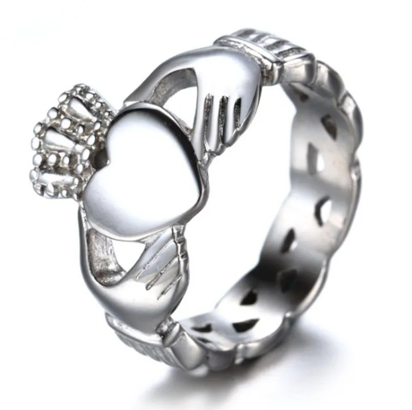 Обручальные кольца в классическом стиле Северной Ирландии Claddagh Heart Love Ring Гламурные женские вечерние украшения232A