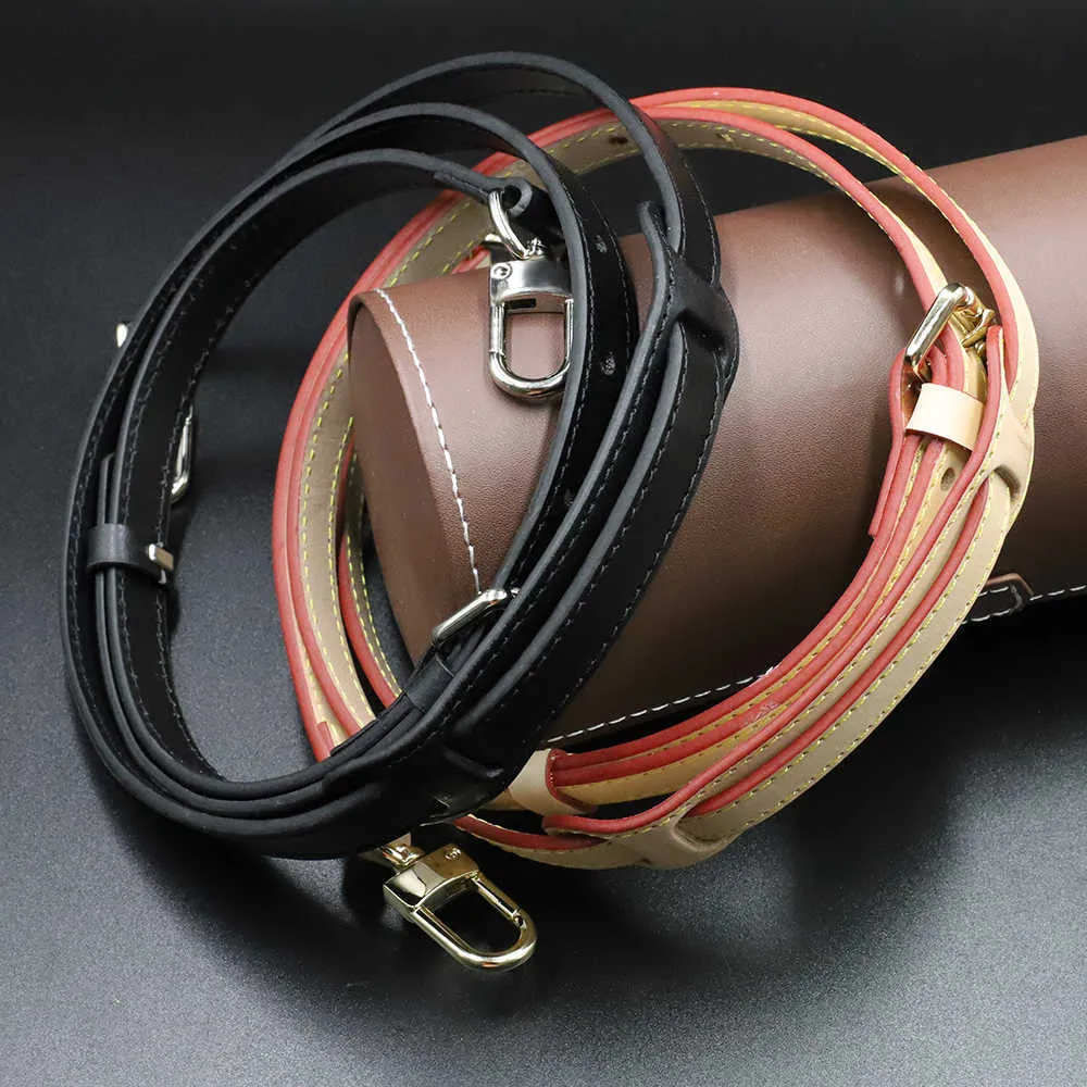 Verstellbarer Taschenriemen aus echtem Leder, schwarzer Schultergriff, Handtaschenriemen, Ersatz für Damentaschenzubehör, 1,5 cm Breite, 210901271o
