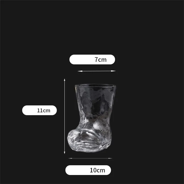 Hem vin glasögon 300ml kreativ boot form glas kopp transparent kaffe mugg mjölk juice bar klubb öl muggar cocktail koppar personligt gåva zc961