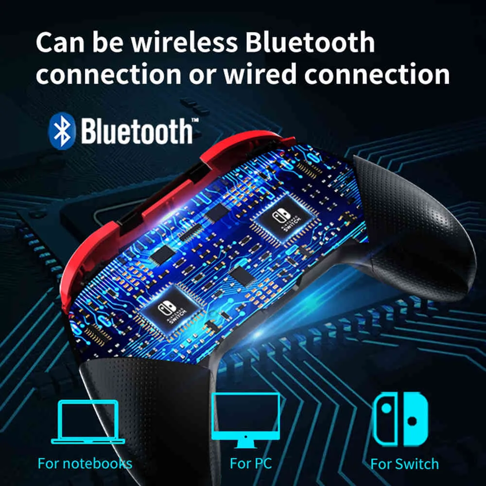 NS Lite Kablosuz Gamepad Nintend Anahtarı Pro Kontrol Cihazı NFC Turbo 6-Axis Doublemotor 3D oyunu Joystick'leri